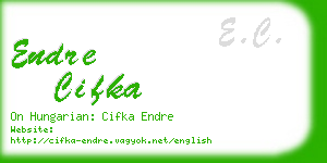 endre cifka business card